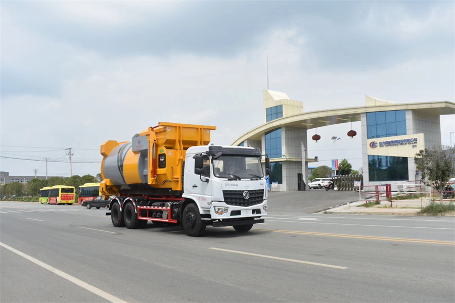 18-20噸勾臂垃圾車-東風D3大型套臂18-20噸方勾臂式垃圾車